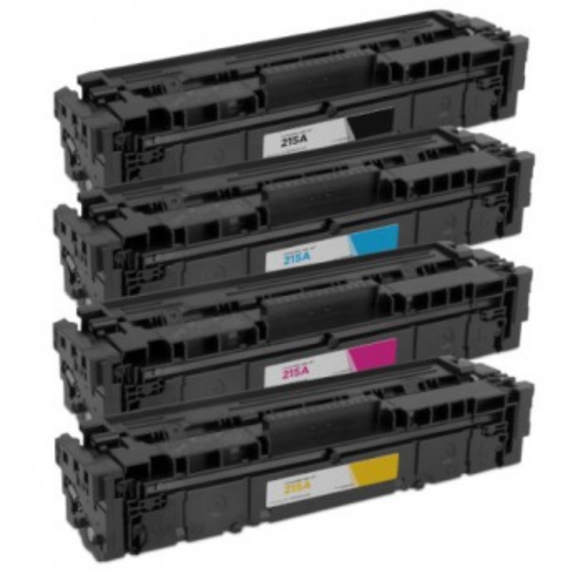 Picture of Value Bundle W2310A, W2311A, W2312A, W2313A (HP 215A) Black, Cyan, Magenta, Yellow Toner Cartridges (4 pack) (Black: 1,050, CMY: 850) with new chip