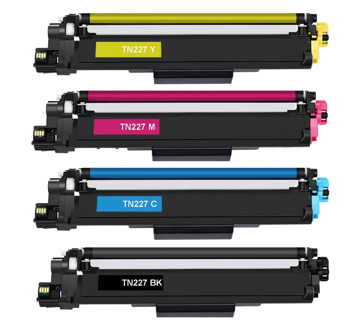 Picture of Value Bundle TN-227BK, TN-227C, TN-227M, TN-227Y High Yield Black, Cyan, Magenta, Yellow Toner Cartridges (4 pack)
