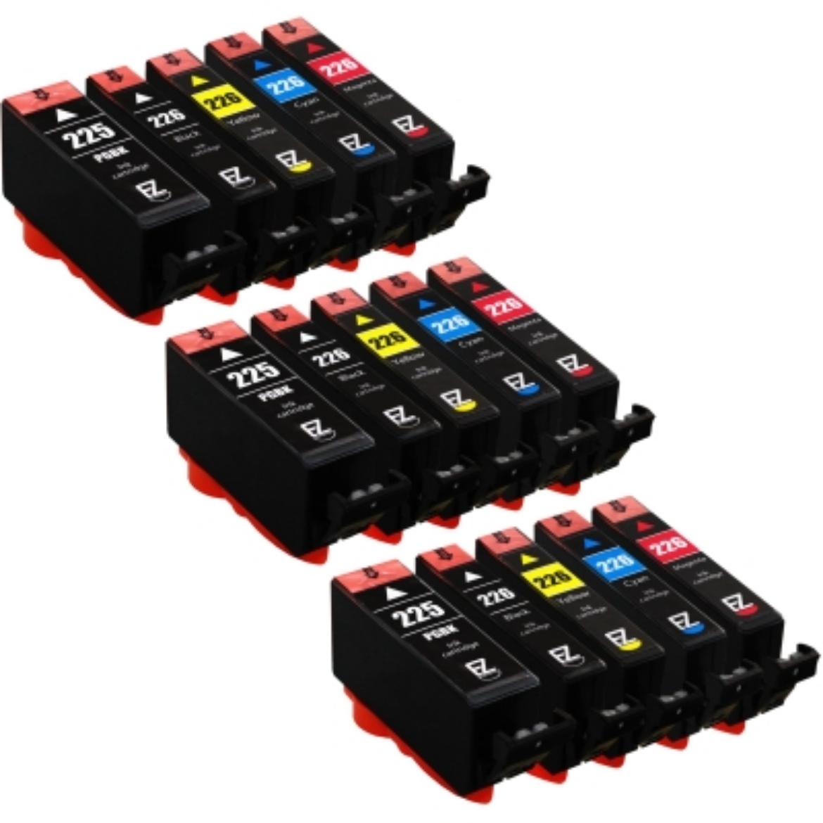 Picture of Value Bundle 4546B001, 4547B001, 4548B001, 4549B001, 4550B001 (PGI-225Bk, CLI-226BK, CLI-226C, CLI-226M, CLI-226Y, CLI-226GY) Black, Cyan, Magenta, Yellow Ink Tanks (10 pack)