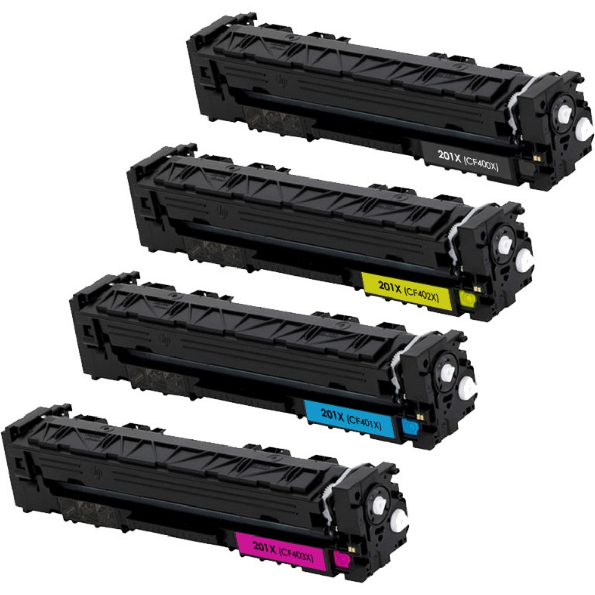 Picture of Value Bundle CF400X, CF401X, CF402X, CF403X (HP 201X) High Yield Black, Cyan, Magenta, Yellow Toner Cartridges (4 pack)