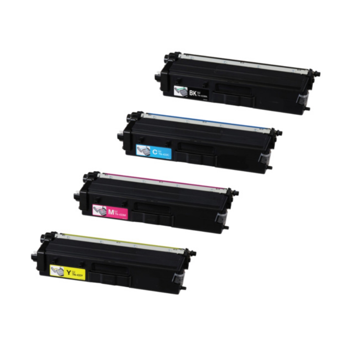 Picture of Value Bundle TN-433BK, TN-433C, TN-433M, TN-433Y High Yield Black, Cyan, Magenta, Yellow Toner Cartridges (6 pack)