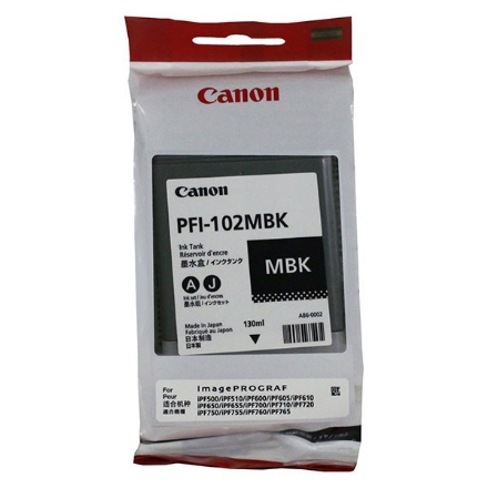 Picture of Canon 0894B001 (PFI-102MBk) Matte Black Inkjet Cartridge (130 Yield)