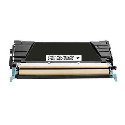 Picture of Remanufactured C746H1KG High Yield Black Toner (12000 Yield)