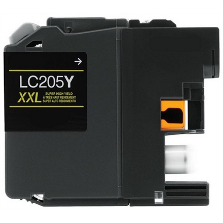 Picture of Compatible LC205Y (LC205YXXLY) Super High Yield Yellow Inkjet Cartridge (1200 Yield)