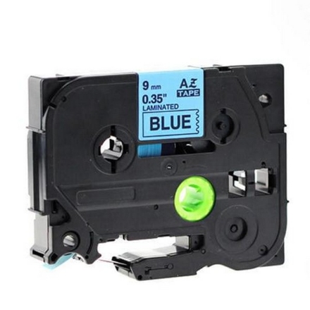 Picture of Compatible TZe-521 (TZ-521) Black on Blue Label Tape (3/8"x26' yield)